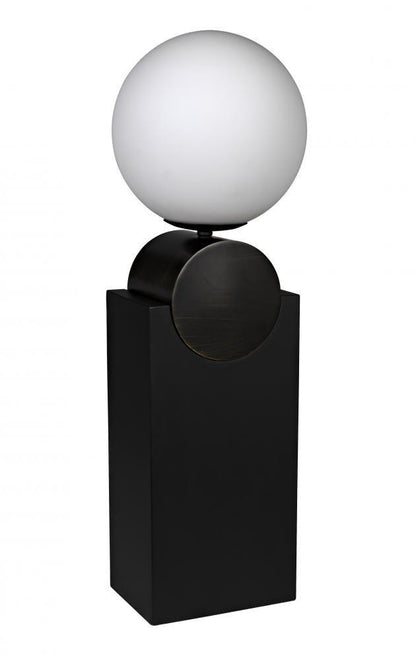 Noir Kate Table Lamp Matte Black, Antique Brass