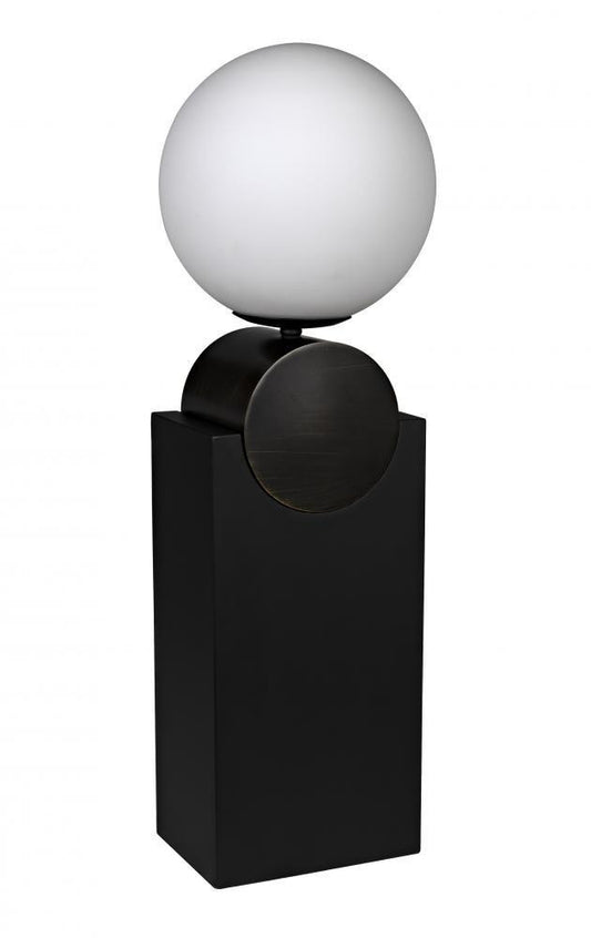Noir Kate Table Lamp Matte Black, Antique Brass