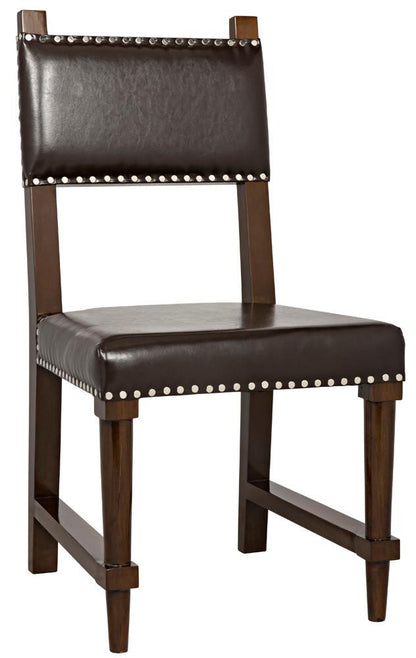 Noir Kerouac Dining Chair Distressed Brown, Brown
