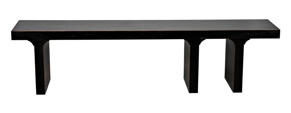 Noir Kir Bench, Hand-Rubbed Black, 74"W (GBEN139HB YUU6013FXZ)