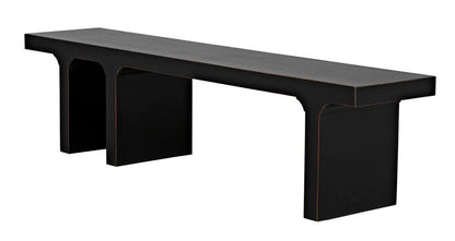 Noir Kir Bench, Hand-Rubbed Black, 74"W (GBEN139HB YUU6013FXZ)