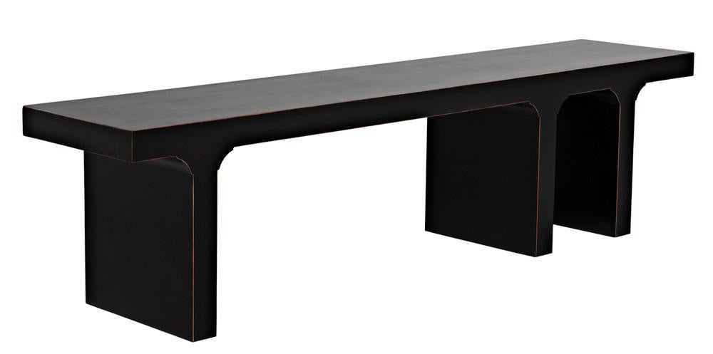 Noir Kir Bench, Hand-Rubbed Black, 74"W (GBEN139HB YUU6013FXZ)
