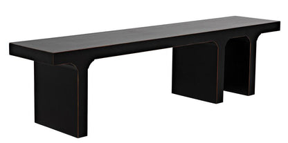 Noir Kir Bench, Hand-Rubbed Black, 74"W (GBEN139HB YUU6013FXZ)