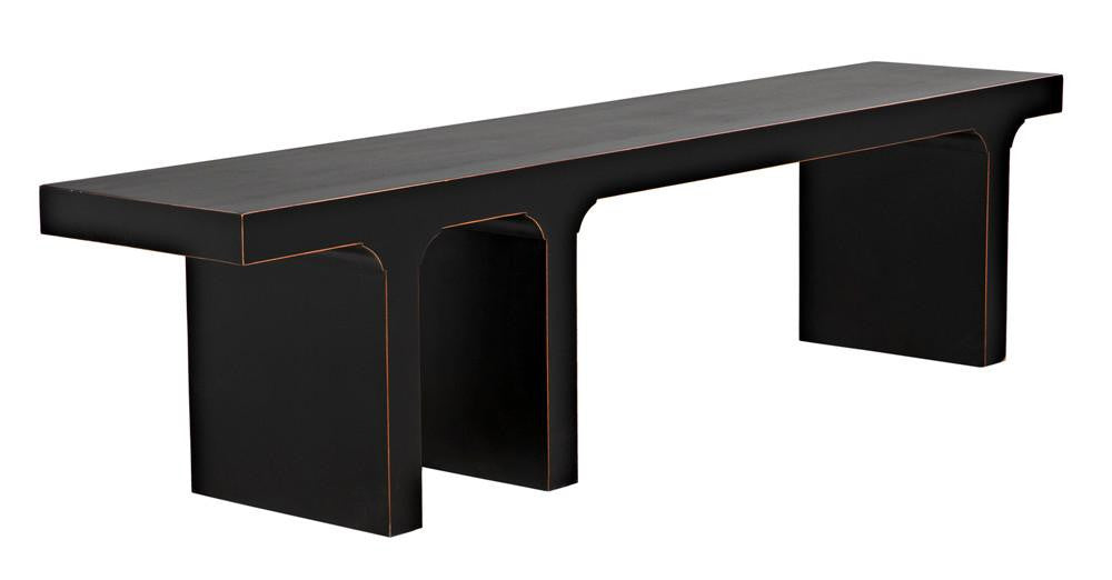 Noir Kir Bench, Hand-Rubbed Black, 74"W (GBEN139HB YUU6013FXZ)