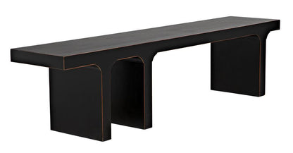 Noir Kir Bench, Hand-Rubbed Black, 74"W (GBEN139HB YUU6013FXZ)