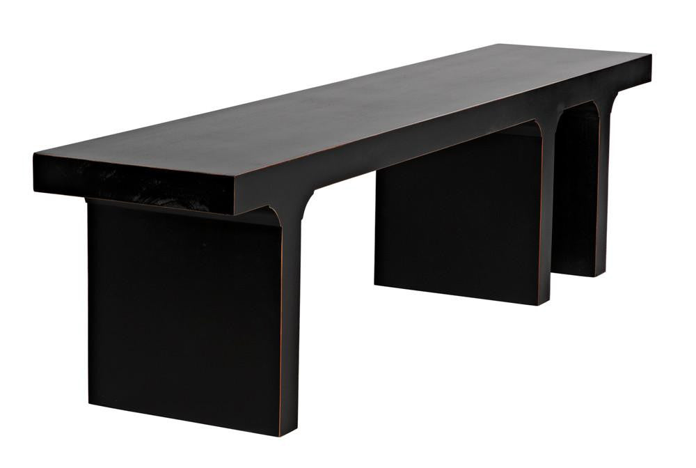Noir Kir Bench, Hand-Rubbed Black, 74"W (GBEN139HB YUU6013FXZ)