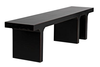 Noir Kir Bench, Hand-Rubbed Black, 74"W (GBEN139HB YUU6013FXZ)