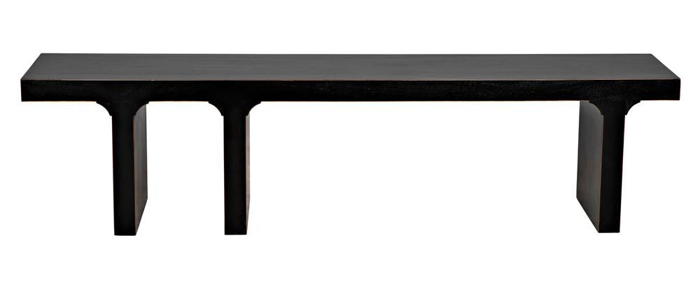 Noir Kir Bench, Hand-Rubbed Black, 74"W (GBEN139HB YUU6013FXZ)
