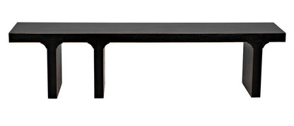 Noir Kir Bench, Hand-Rubbed Black, 74"W (GBEN139HB YUU6013FXZ)
