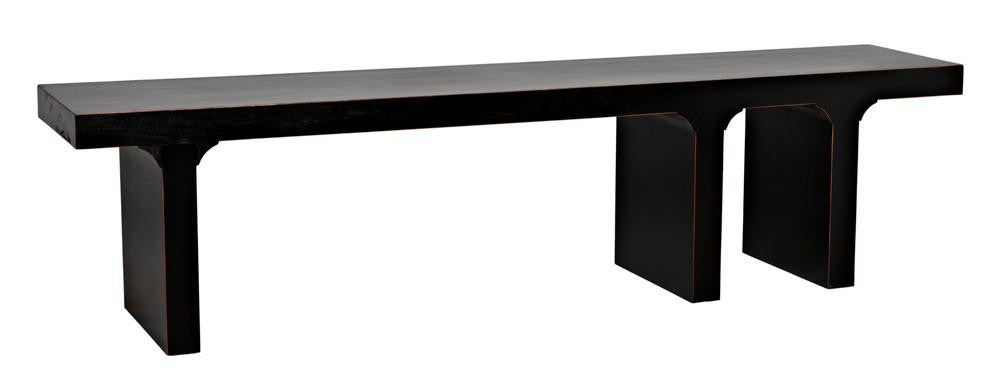 Noir Kir Bench Hand-Rubbed Black