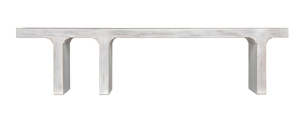 Noir Kir Bench, White Wash, 74"W (GBEN139WH YUU6013FY0)