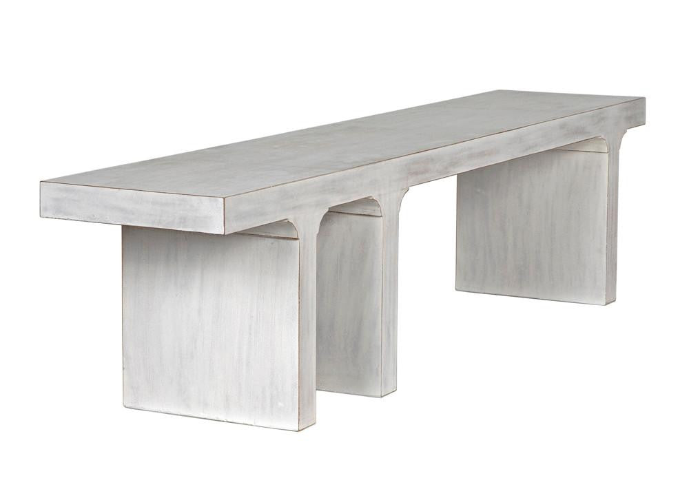 Noir Kir Bench, White Wash, 74"W (GBEN139WH YUU6013FY0)
