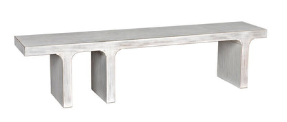 Noir Kir Bench, White Wash, 74"W (GBEN139WH YUU6013FY0)