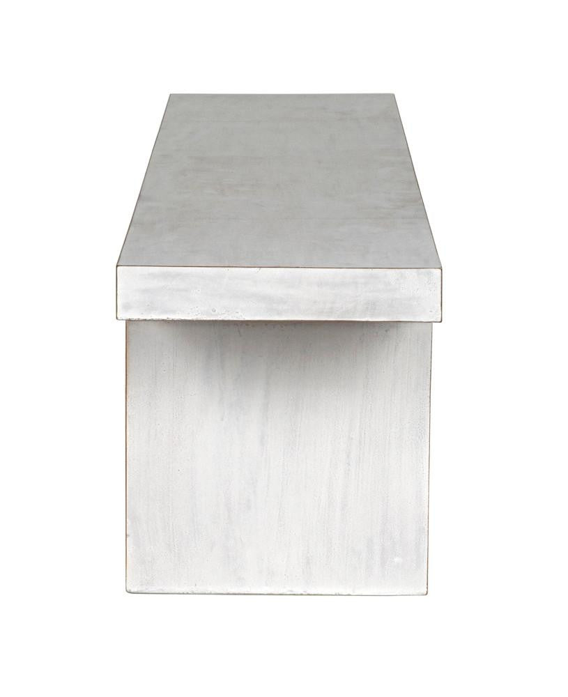 Noir Kir Bench, White Wash, 74"W (GBEN139WH YUU6013FY0)