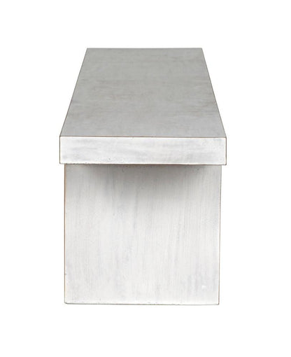 Noir Kir Bench, White Wash, 74"W (GBEN139WH YUU6013FY0)