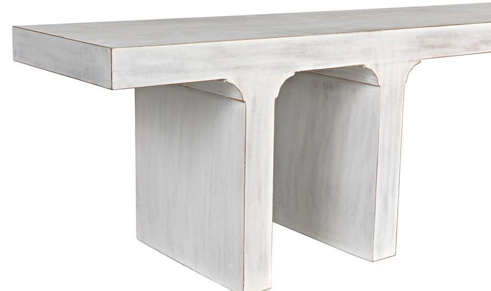 Noir Kir Bench, White Wash, 74"W (GBEN139WH YUU6013FY0)