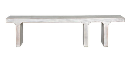 Noir Kir Bench, White Wash, 74"W (GBEN139WH YUU6013FY0)