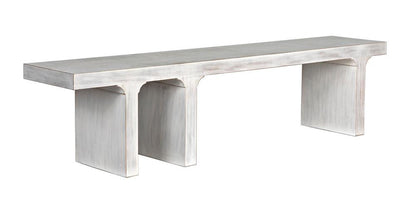 Noir Kir Bench, White Wash, 74"W (GBEN139WH YUU6013FY0)