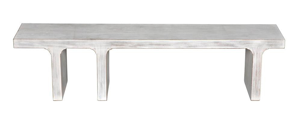 Noir Kir Bench, White Wash, 74"W (GBEN139WH YUU6013FY0)