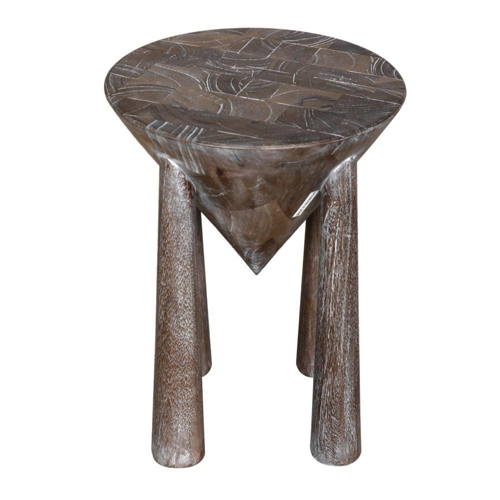 Noir Kongo Side Table Weathered Teak