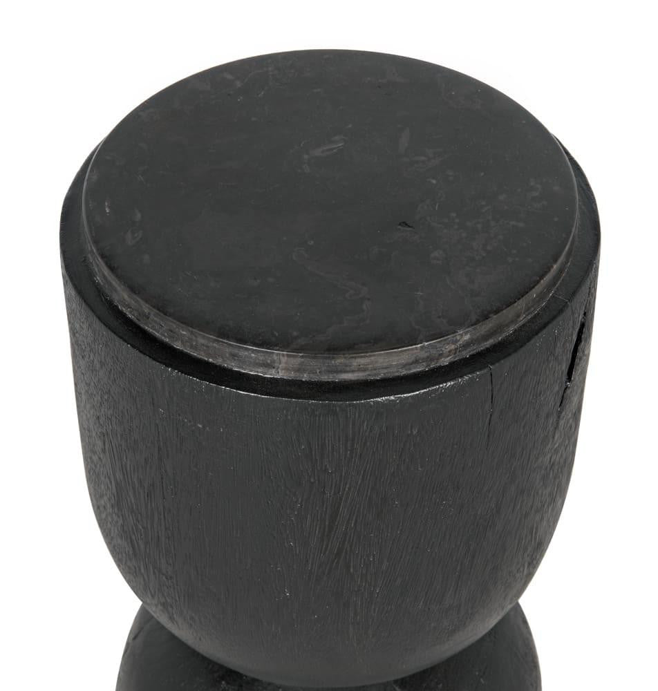 Noir Kudoro Side Table, Burnt Black, 26"H (AW-27BB YUU6013NR3)
