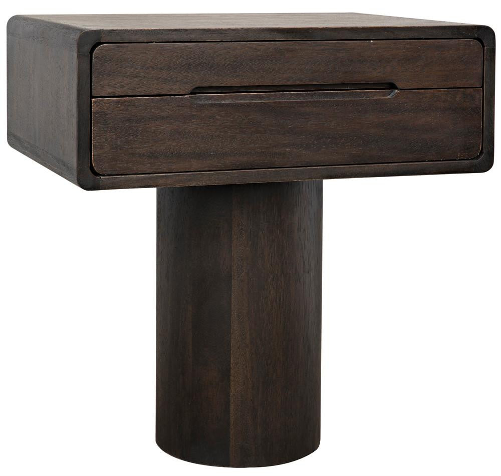 Noir Langford Side Table Ebony Walnut