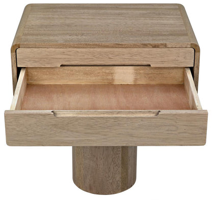 Noir Langford Side Table, Washed Walnut, 26"H (GTAB871WAW YUU6013NR7)