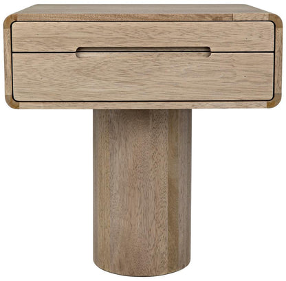 Noir Langford Side Table, Washed Walnut, 26"H (GTAB871WAW YUU6013NR7)