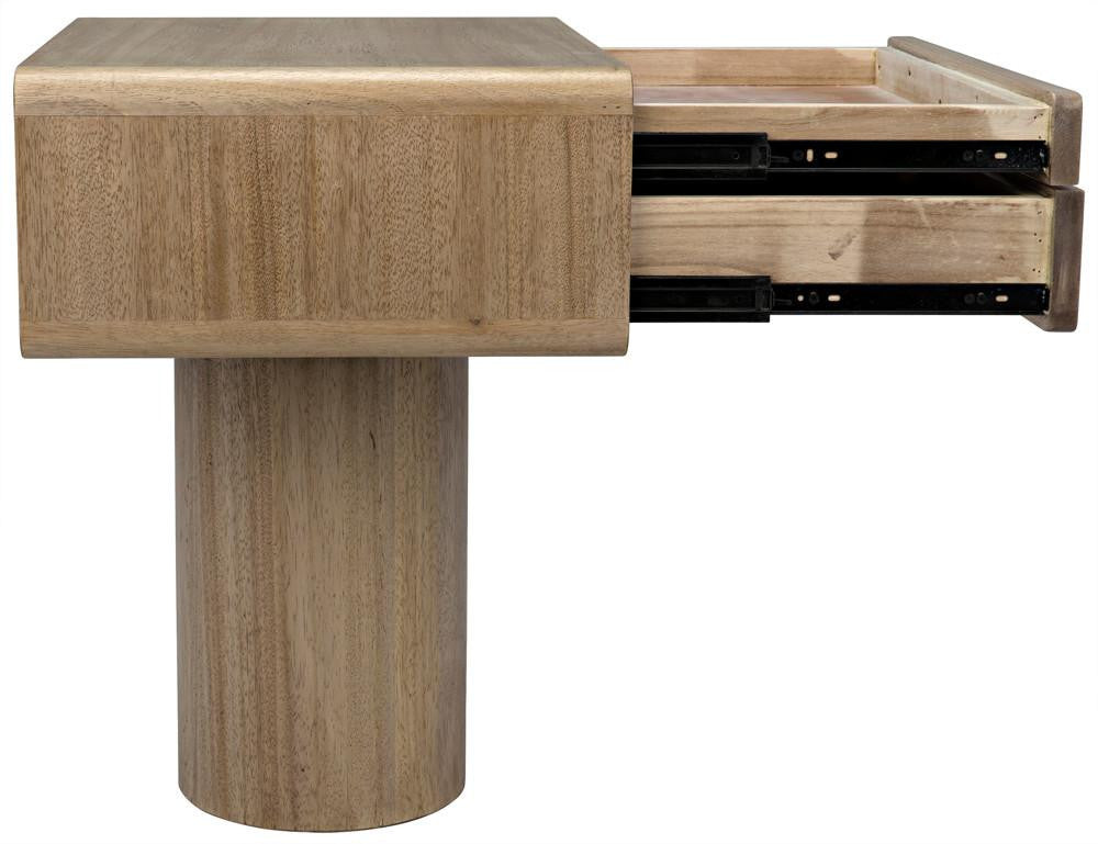 Noir Langford Side Table, Washed Walnut, 26"H (GTAB871WAW YUU6013NR7)
