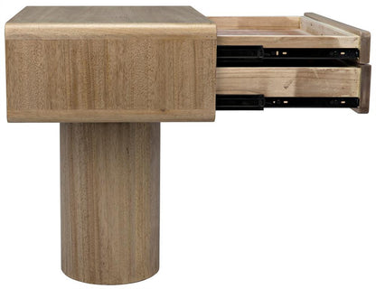 Noir Langford Side Table, Washed Walnut, 26"H (GTAB871WAW YUU6013NR7)