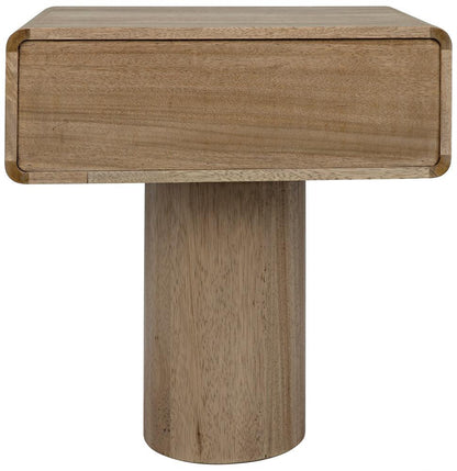Noir Langford Side Table, Washed Walnut, 26"H (GTAB871WAW YUU6013NR7)