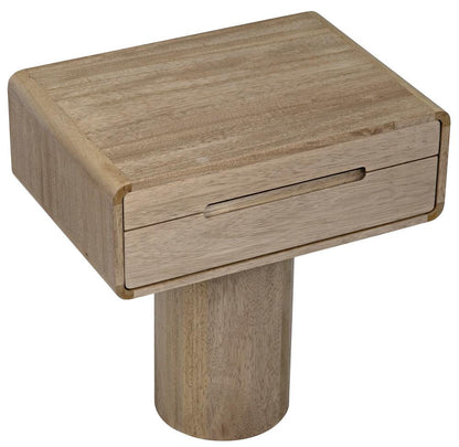 Noir Langford Side Table, Washed Walnut, 26"H (GTAB871WAW YUU6013NR7)