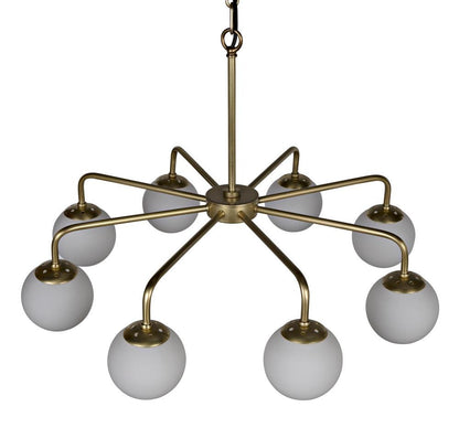 Noir Larenta Chandelier Antique Brass