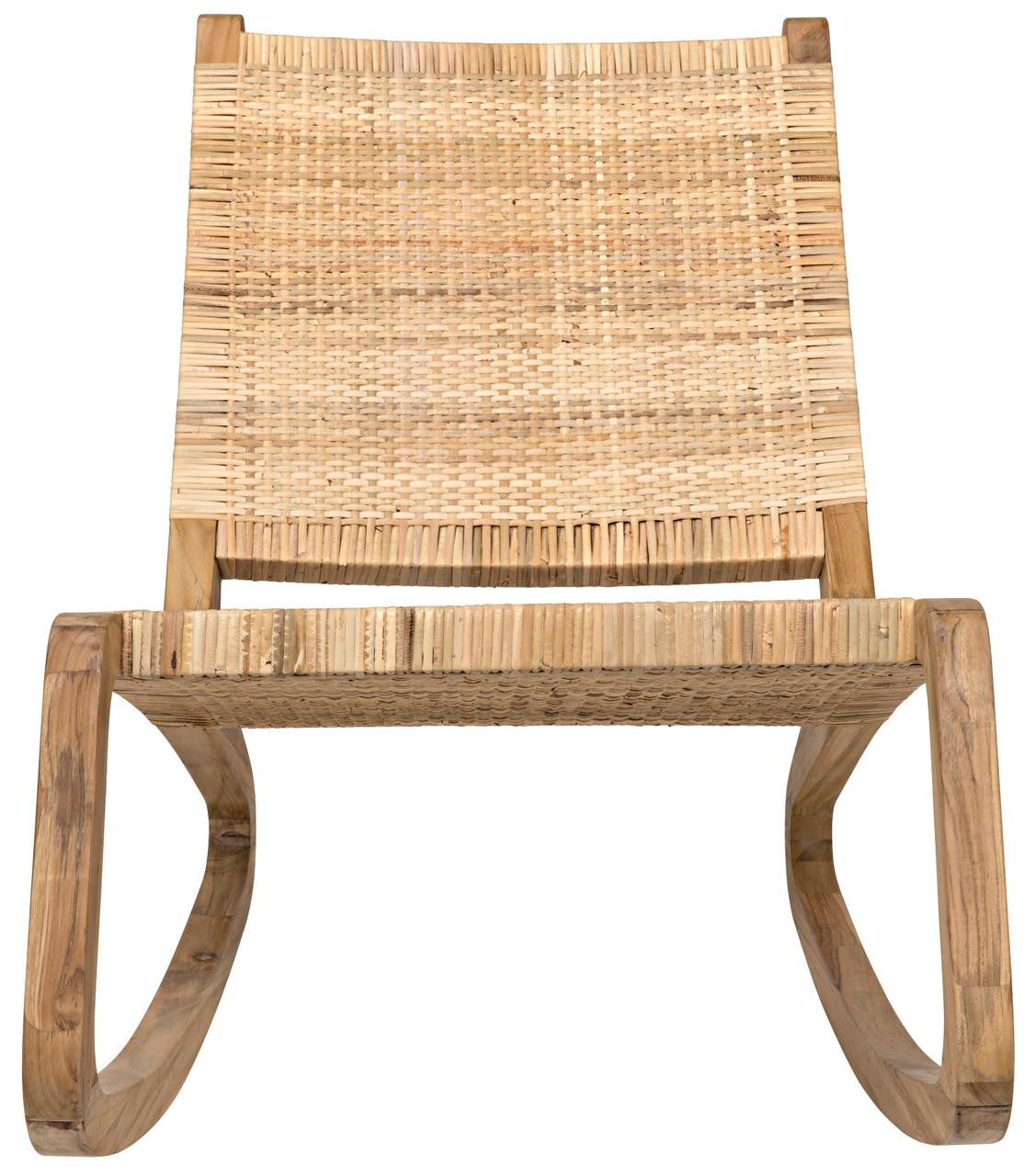 Noir Las Palmas Rocking Chair, Natural, Peeled Rattan, 25.5"W (GCHA282T YUU6013HX4)