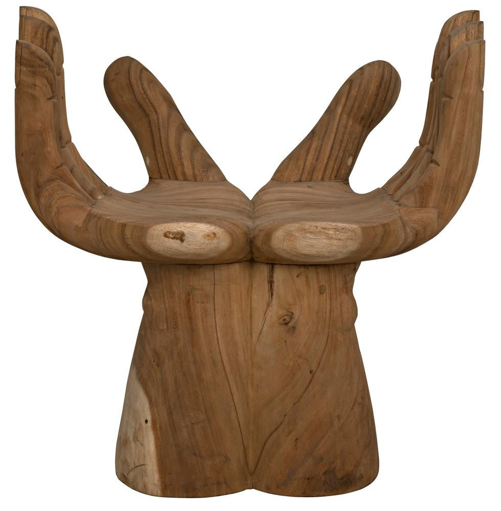 Noir Le Main Accent Chair Natural