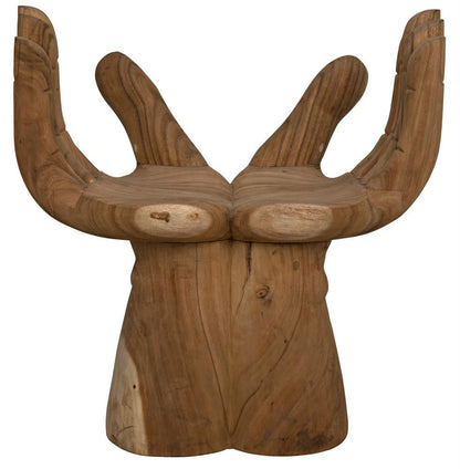 Noir Le Main Accent Chair Natural
