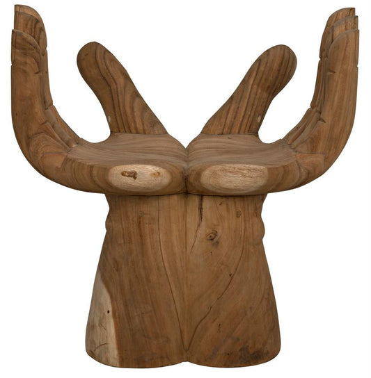 Noir Le Main Accent Chair Natural