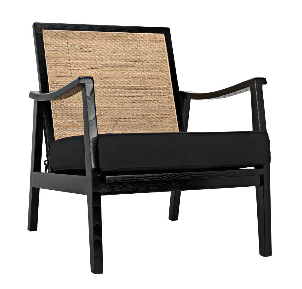 Noir Lichtenstein Chair Black Charcoal, Black