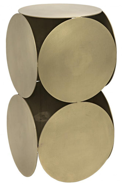 Noir Lola Side Table Antique Brass