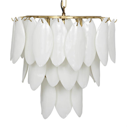 Noir Lotus Chandelier Antique Brass