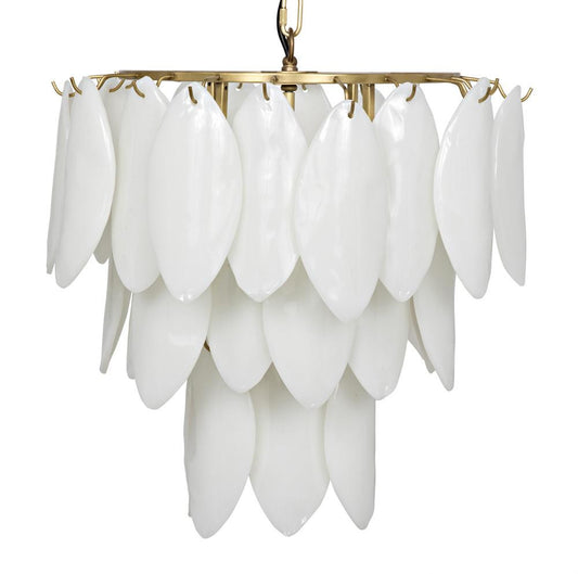 Noir Lotus Chandelier Antique Brass