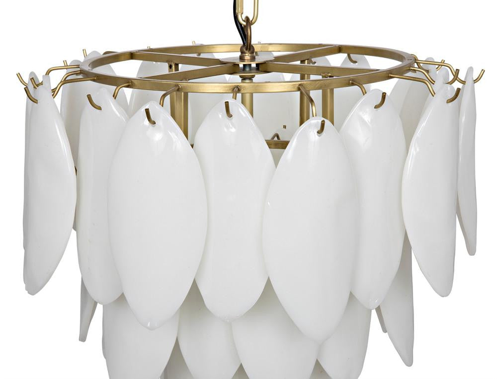 Noir Lotus Chandelier Matte Black