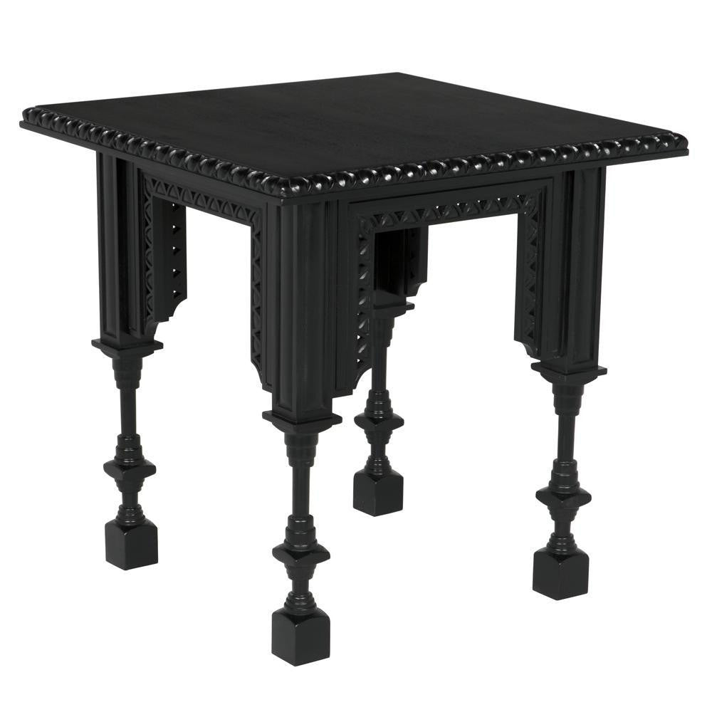 Noir Luxor Side Table Hand Rubbed Black