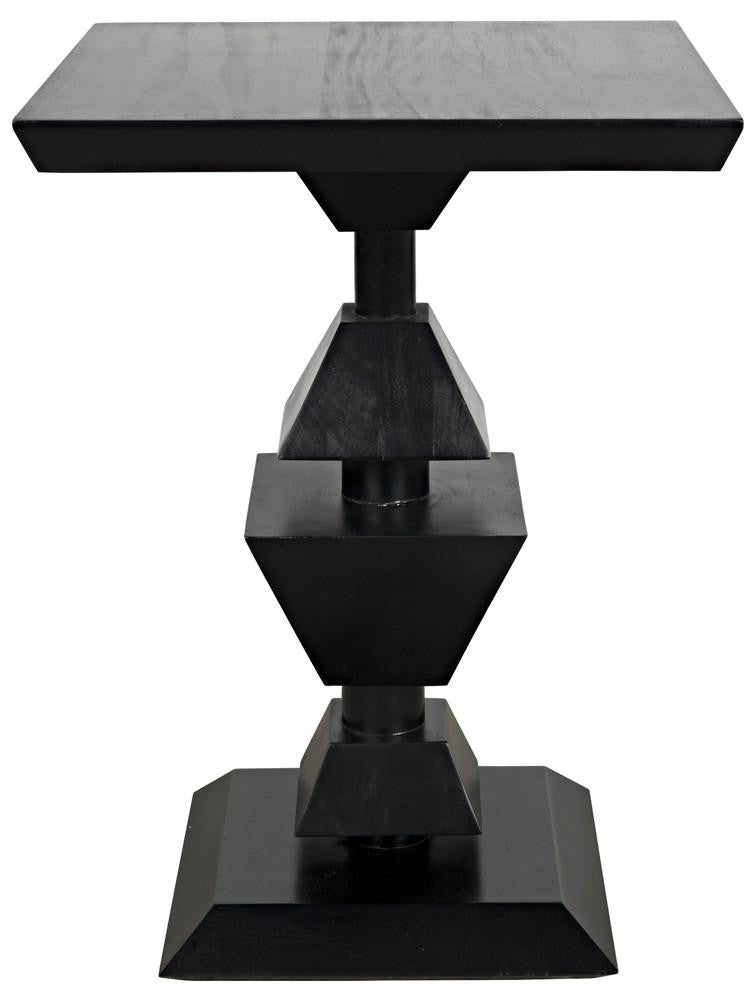 Noir Majesty Side Table Hand-Rubbed Black