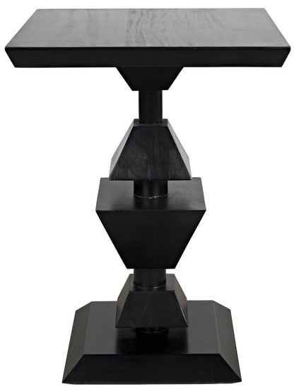Noir Majesty Side Table Hand-Rubbed Black
