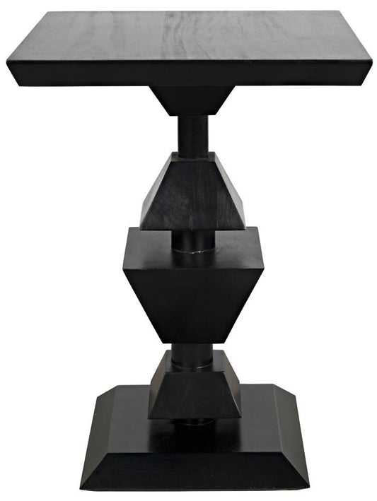 Noir Majesty Side Table Hand-Rubbed Black
