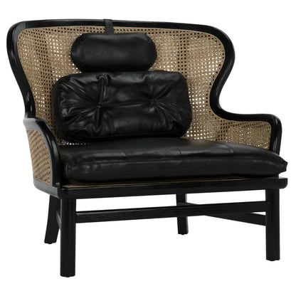 Noir Marabu Armchair Black Charcoal, Black
