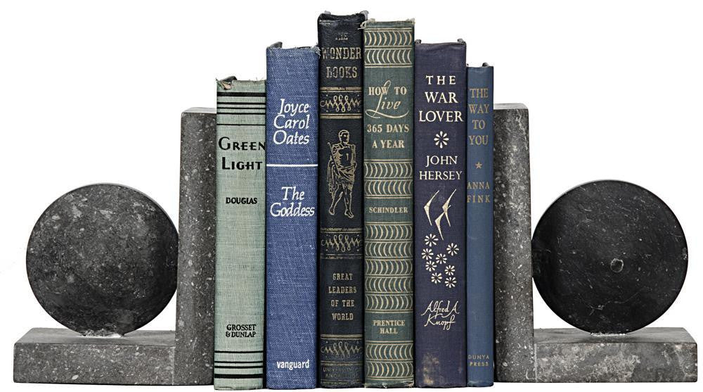 Noir Marble Bookends Natural