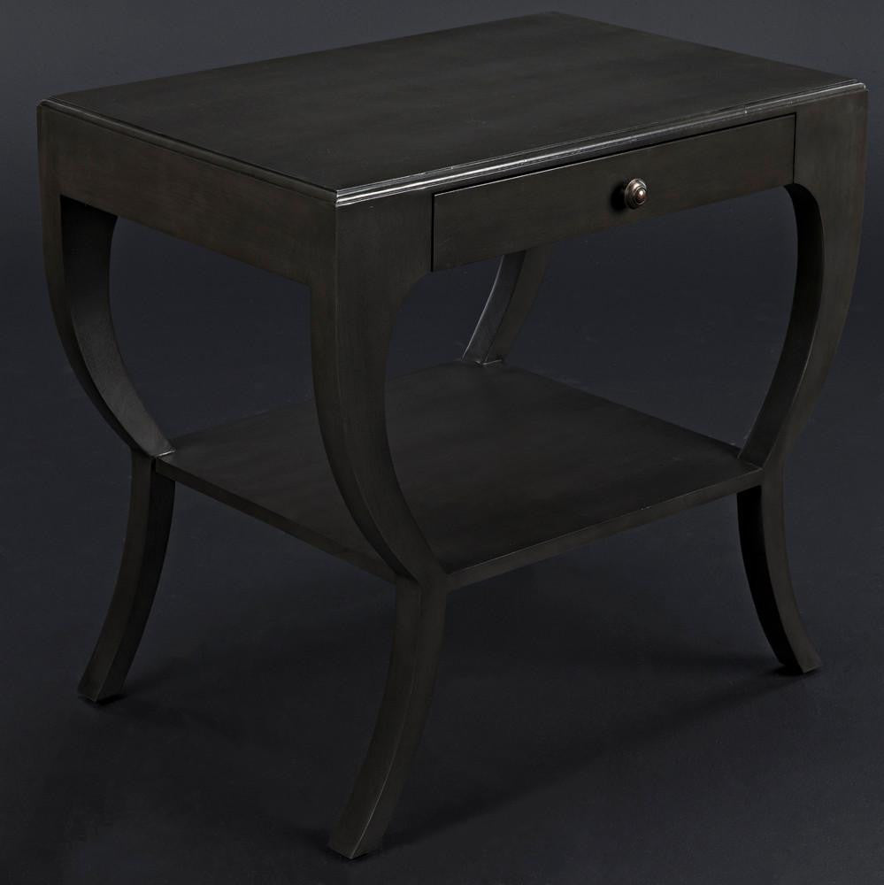 Noir Maude Side Table, 1-Drawer, Pale, 28.5"H (GTAB711P YUU6013NRY)