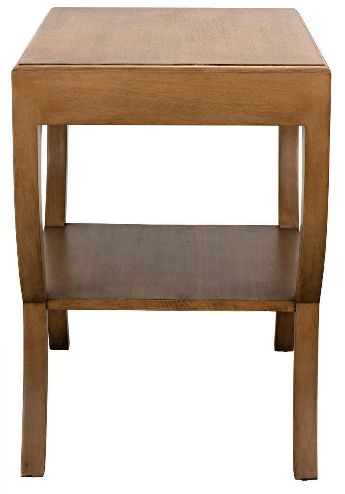 Noir Maude Side Table, Saddle Brown, 28.5"H (GTAB711SB YUU6013NRZ)